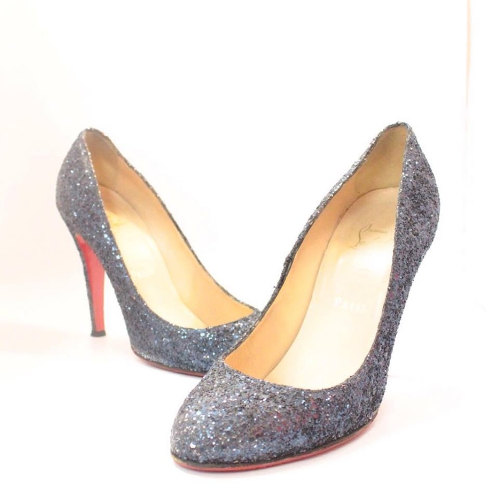 CHRISTIAN LOUBOUTIN Blue Sparkly Heels #5973